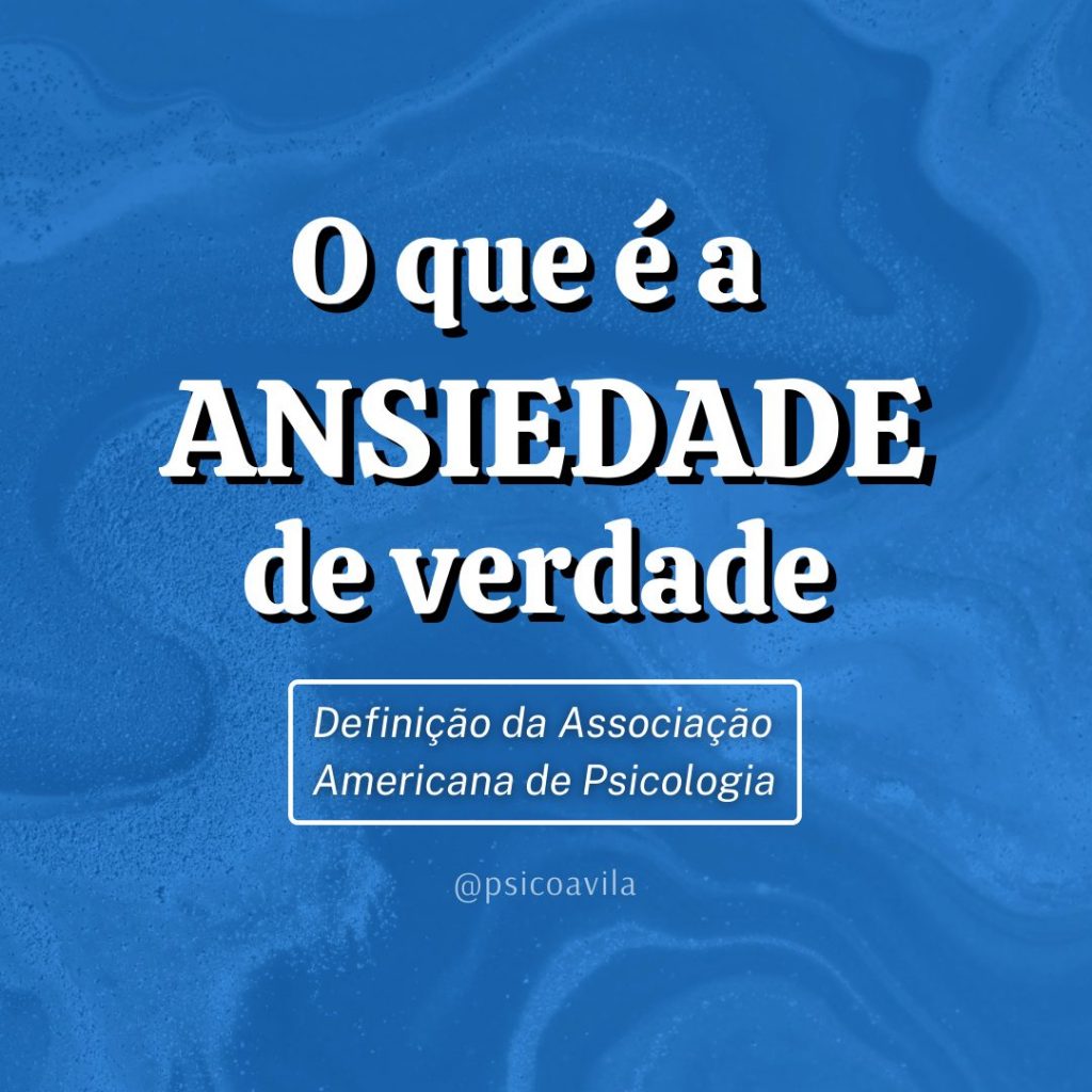 o que é a ansiedade