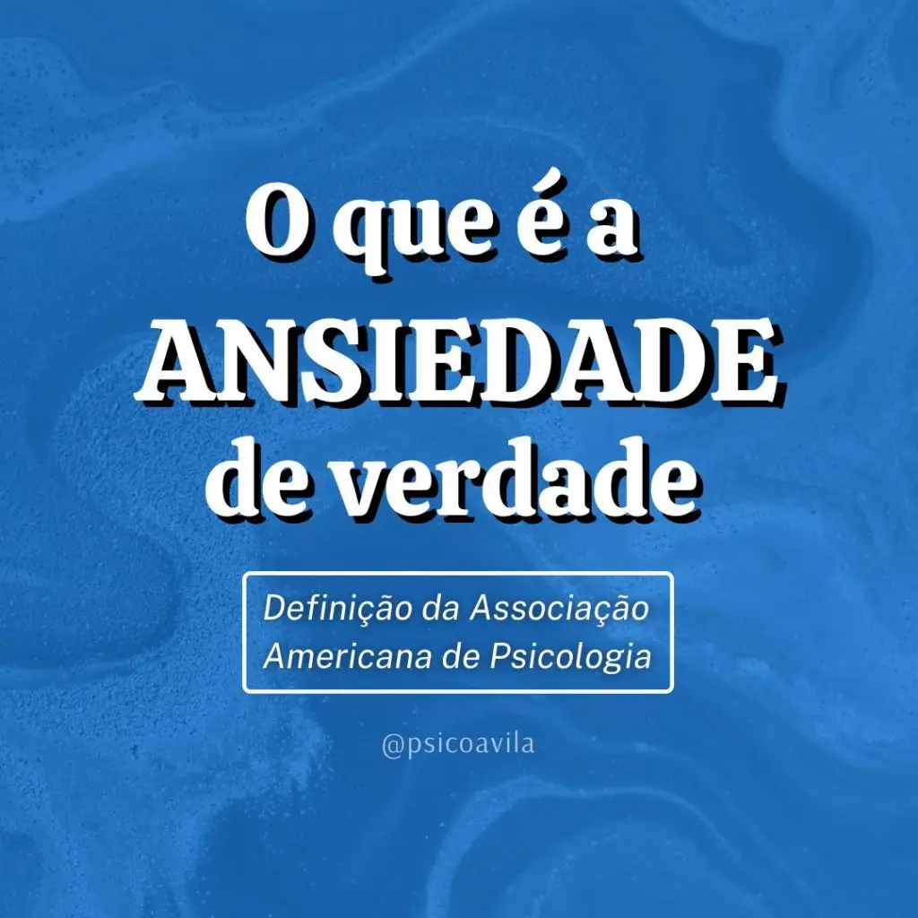 o que é a ansiedade
