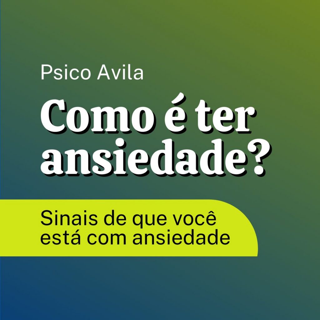 sinais de que você está com ansiedade