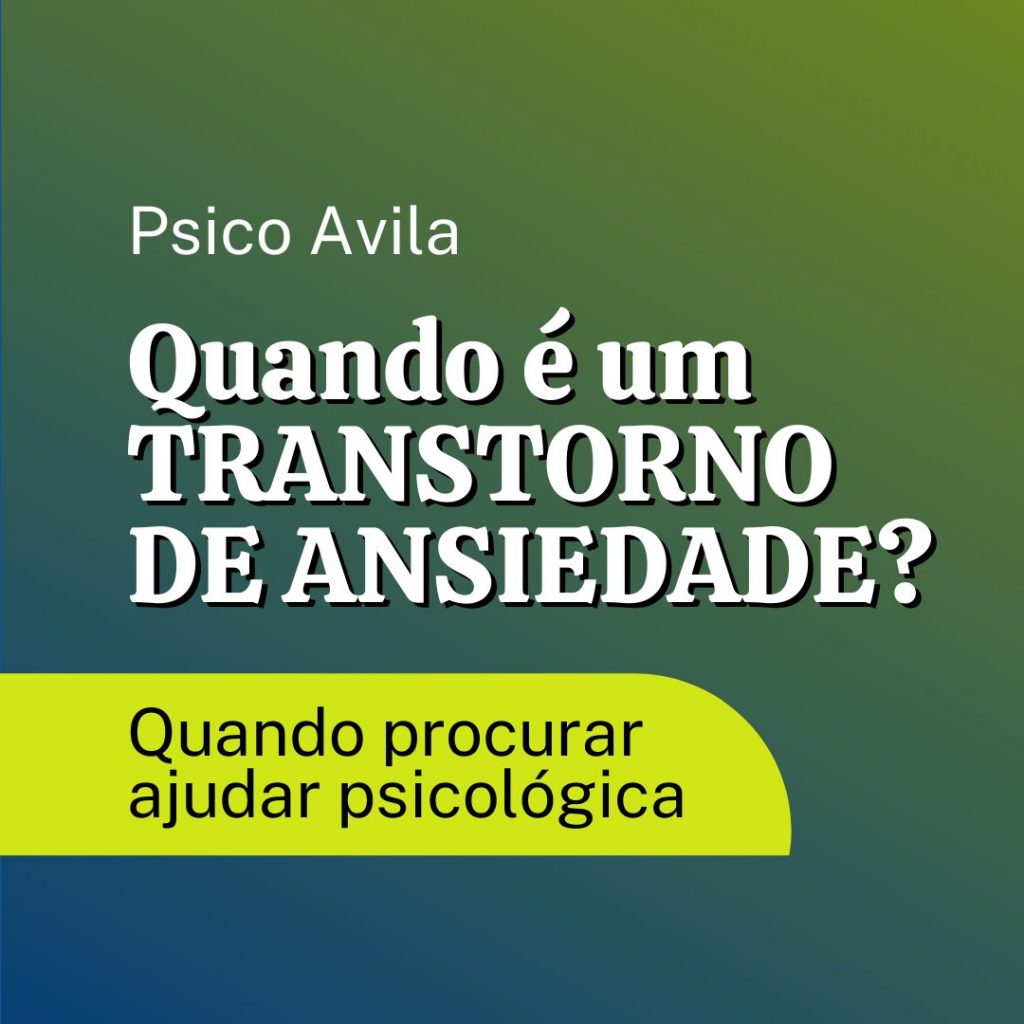 transtorno de ansiedade