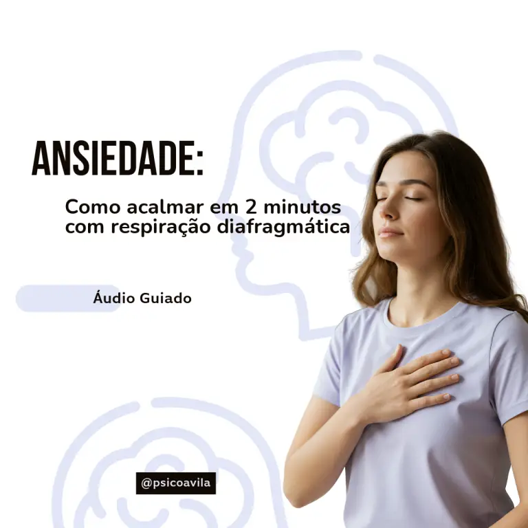 Pessoa praticando respira&ccedil;&atilde;o diafragm&aacute;tica para reduzir ansiedade
